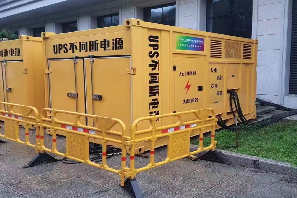 皂市镇发电机租赁施工现场